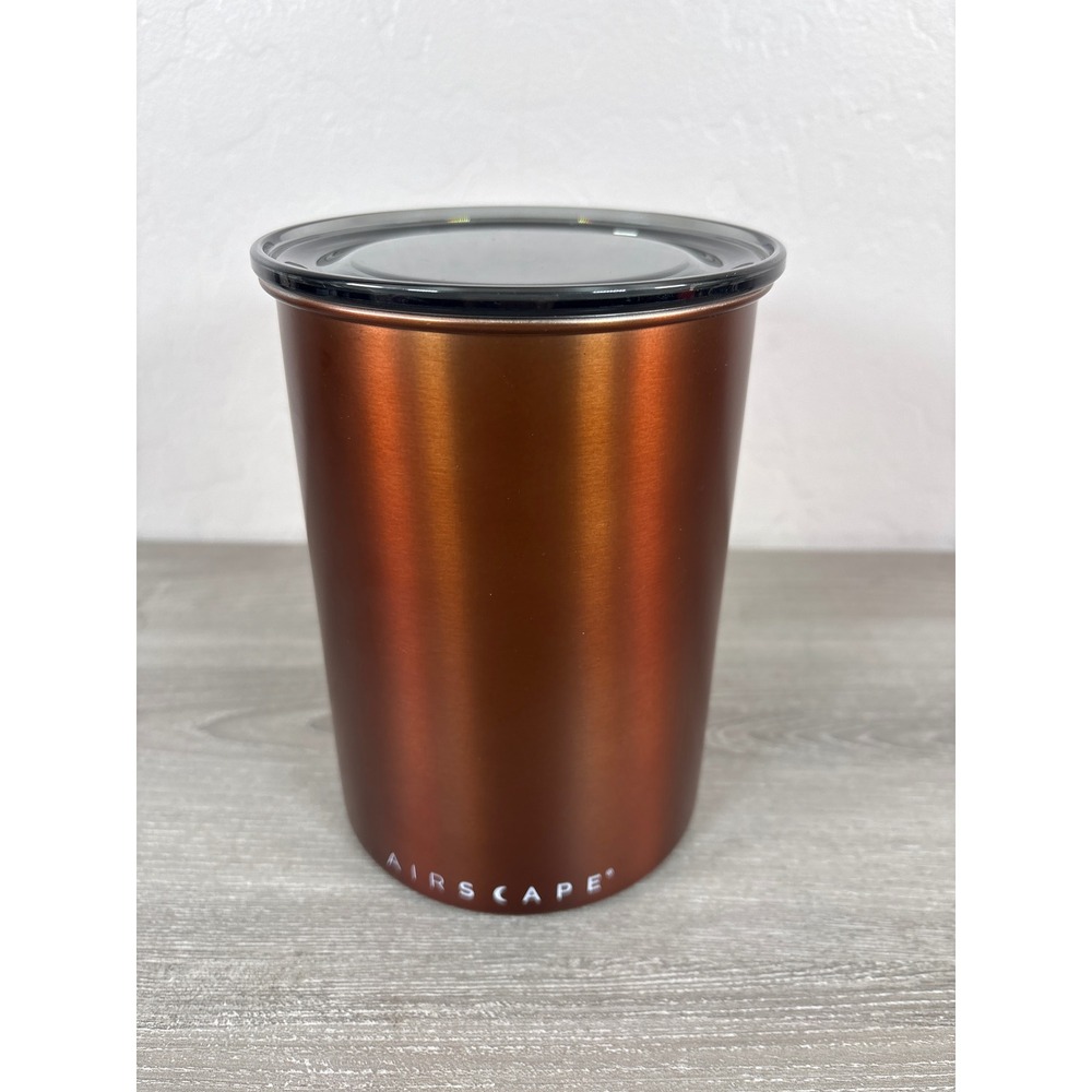 Airscape Brushed Copper Coffee Bean Canister Airtight Storage Container 1.89 L